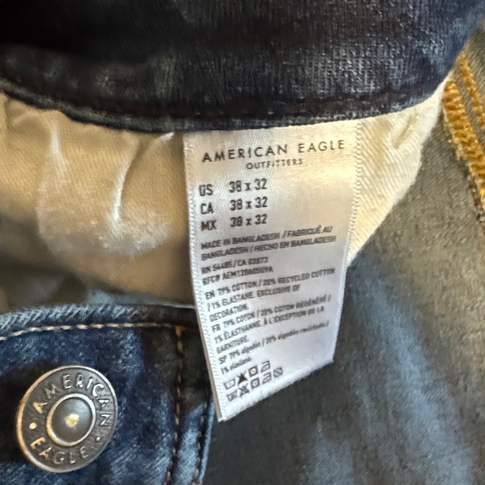 American Eagle Outfitters Airflex Athletic Skinny Jeans. 38x32 - Picture 3 of 5